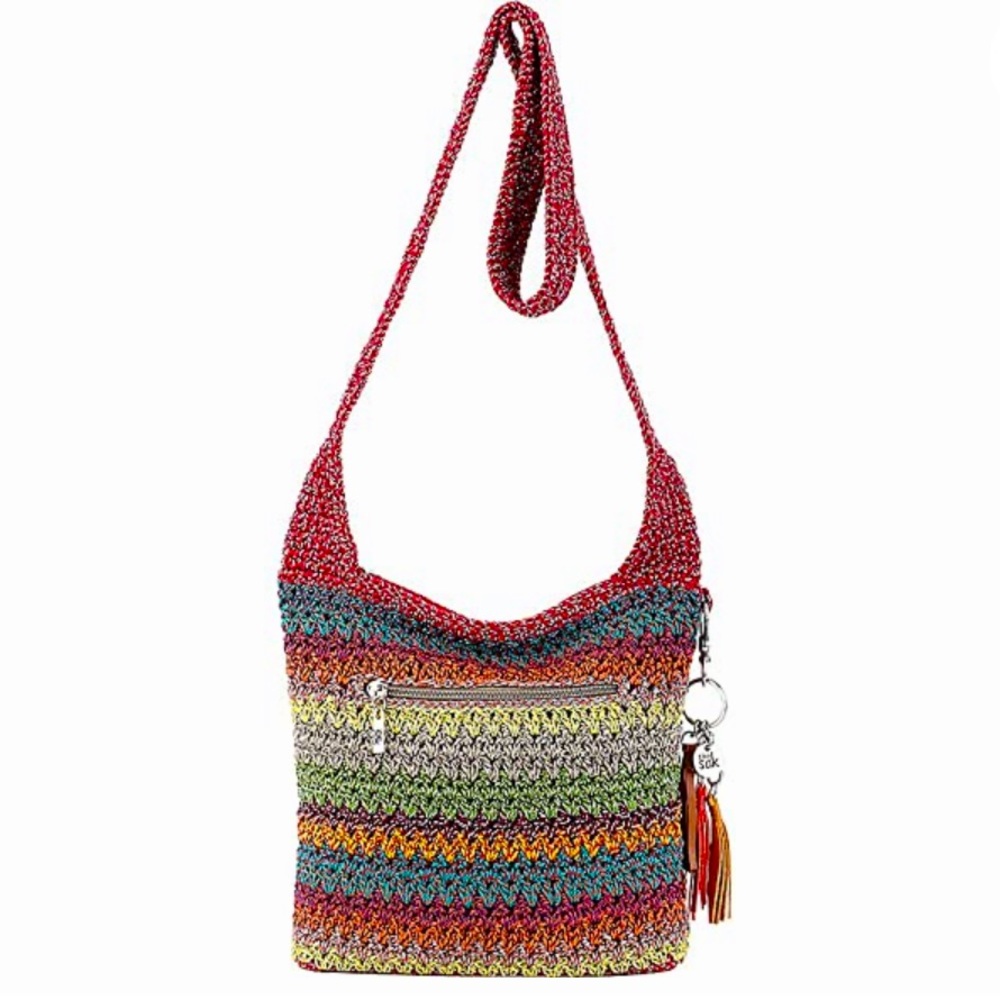 New Hand Crochet The Sak Casual Classics Crossbody Bag Multicolor